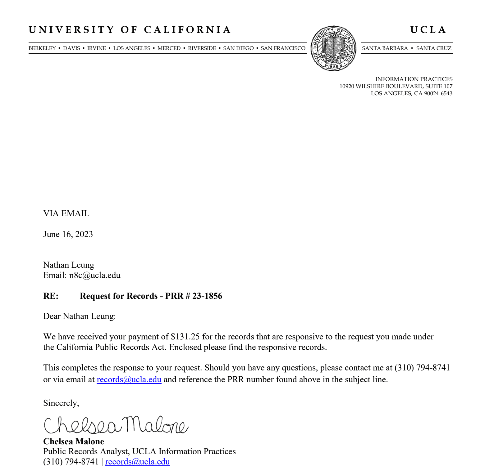 Response letter